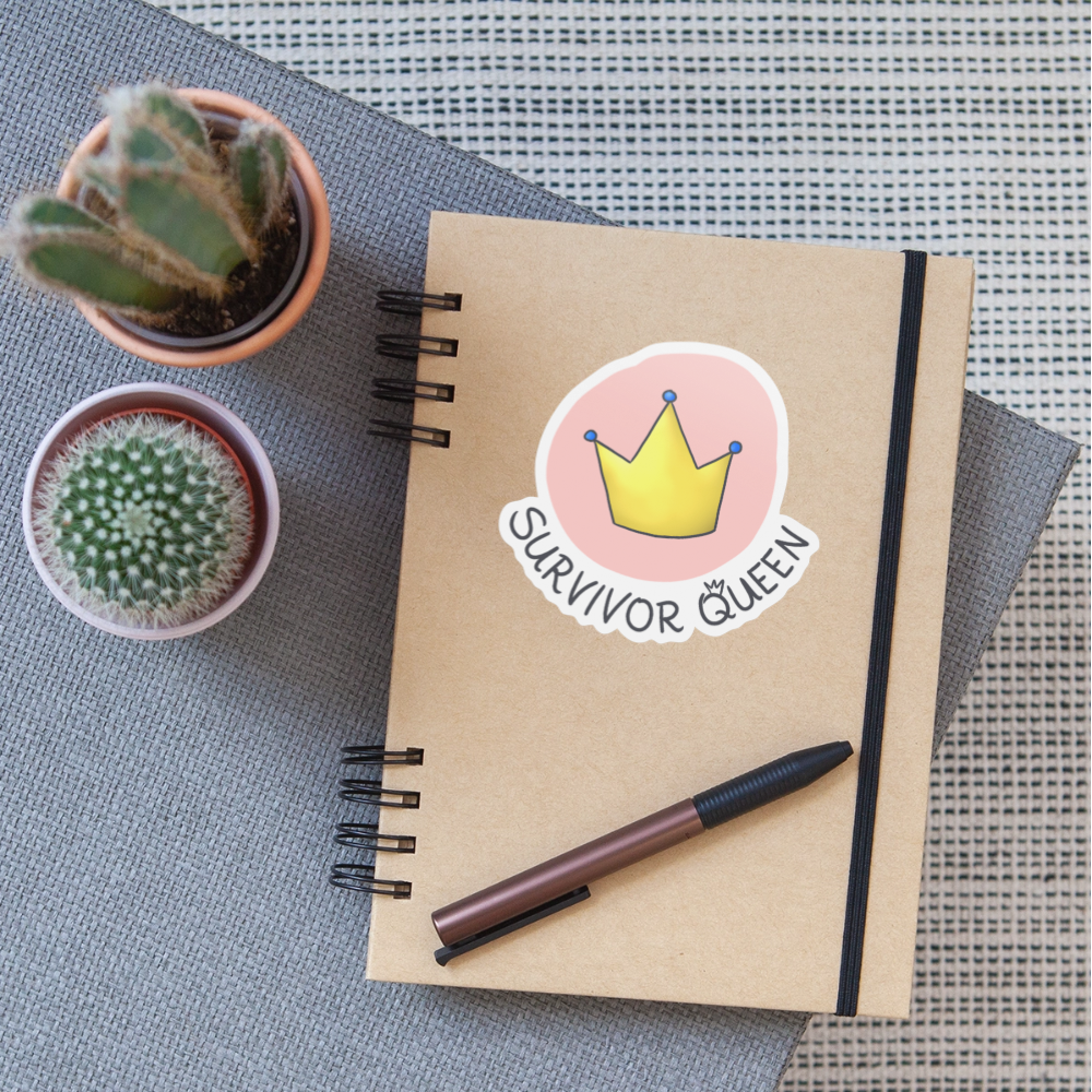 Survivor Queens Logo "Schriftzug Edition" - Sticker (groß) - Mattweiß