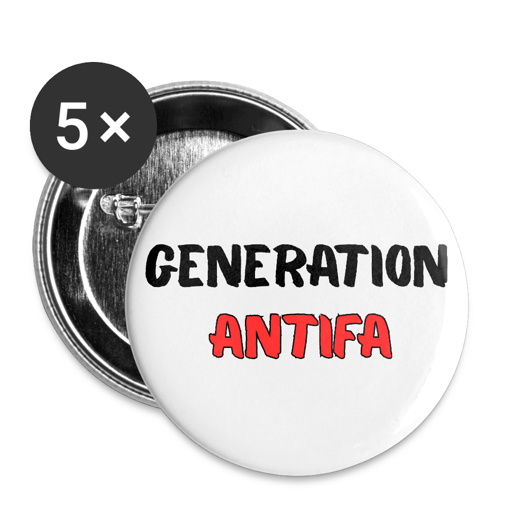 Generation Antifa - Buttons klein 5x - Weiß