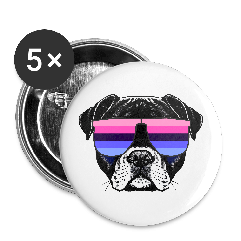 Omnisexual Doggo - Buttons klein 5x - Weiß