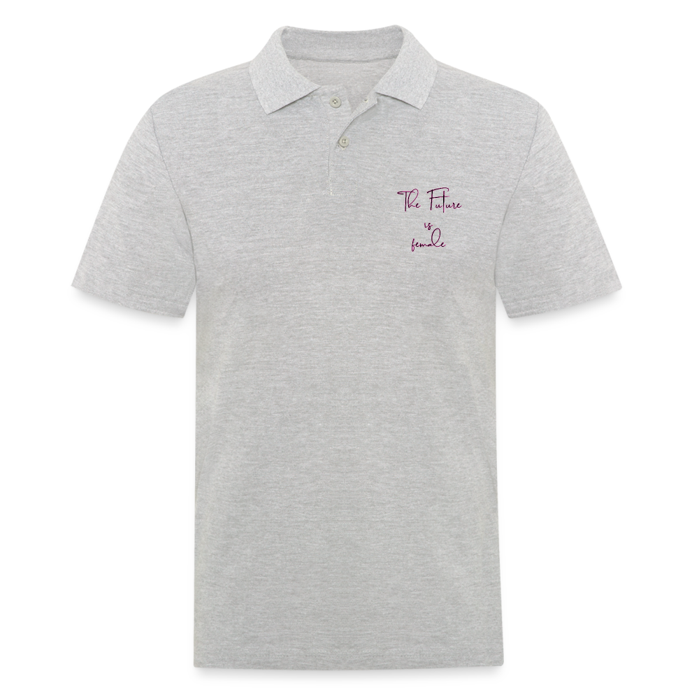 Empowered Women empower Women Backprint "Männer" Polo Shirt - Grau meliert