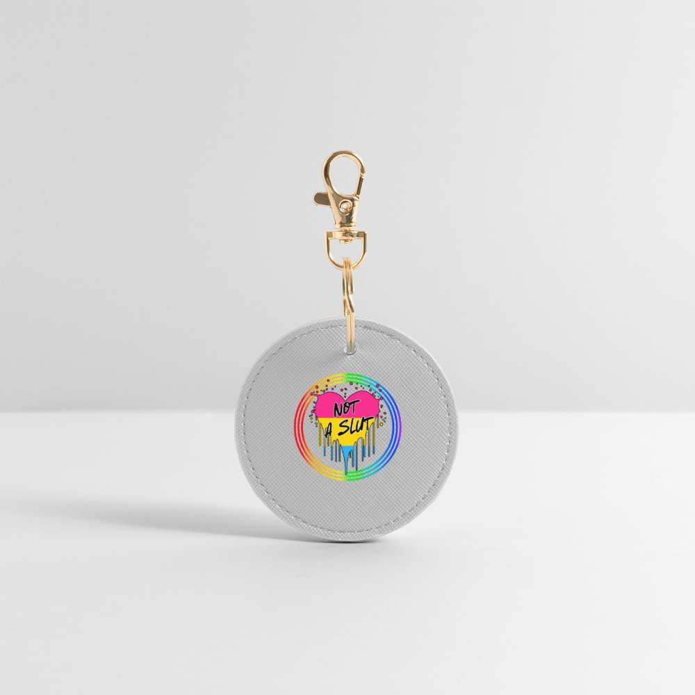Pansexual Not a Slut "Regenbogenkreis Edition" - BOUTIQUE Schlüsselanhänger - Grau