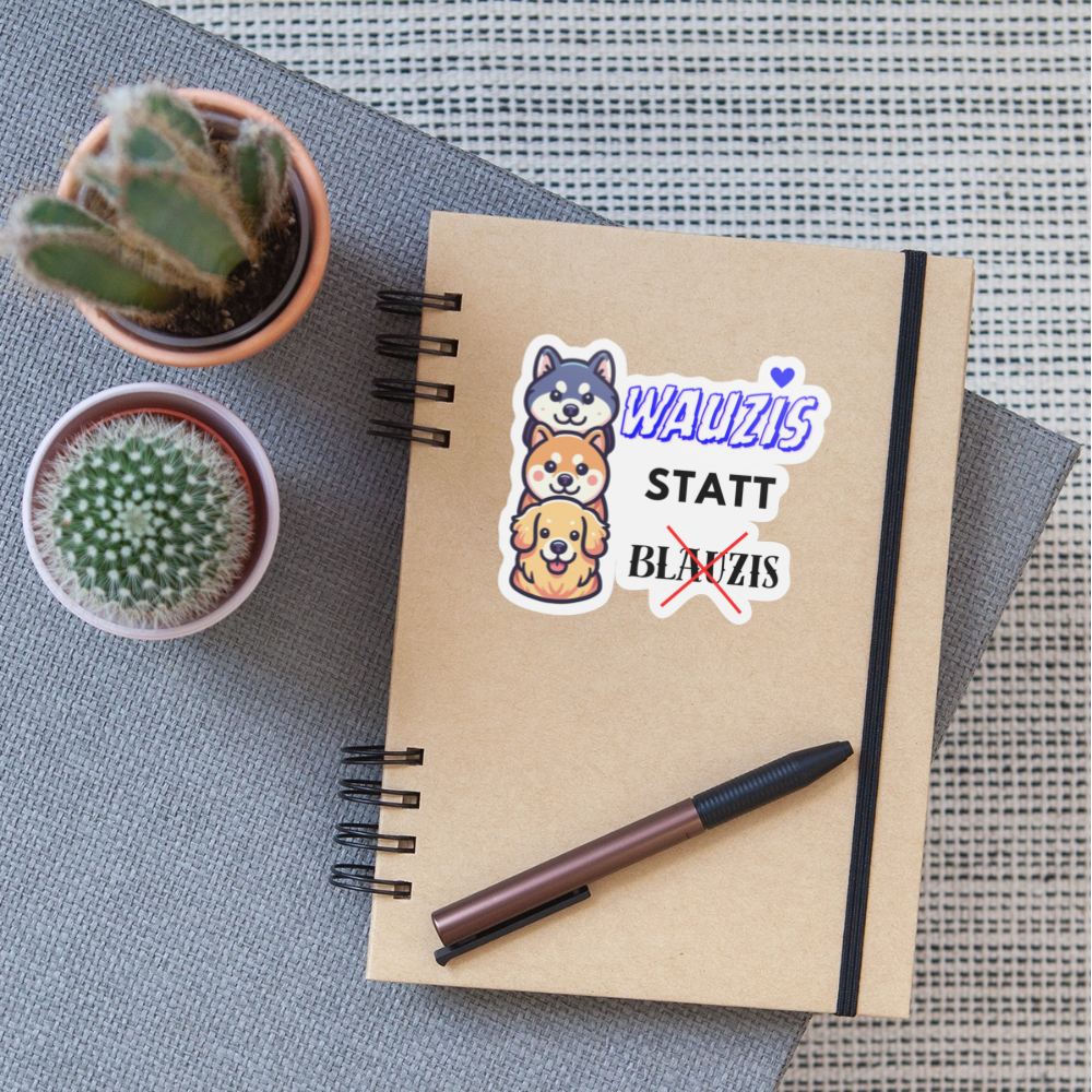 Wauzis statt Blauzis - Sticker (groß) - Mattweiß