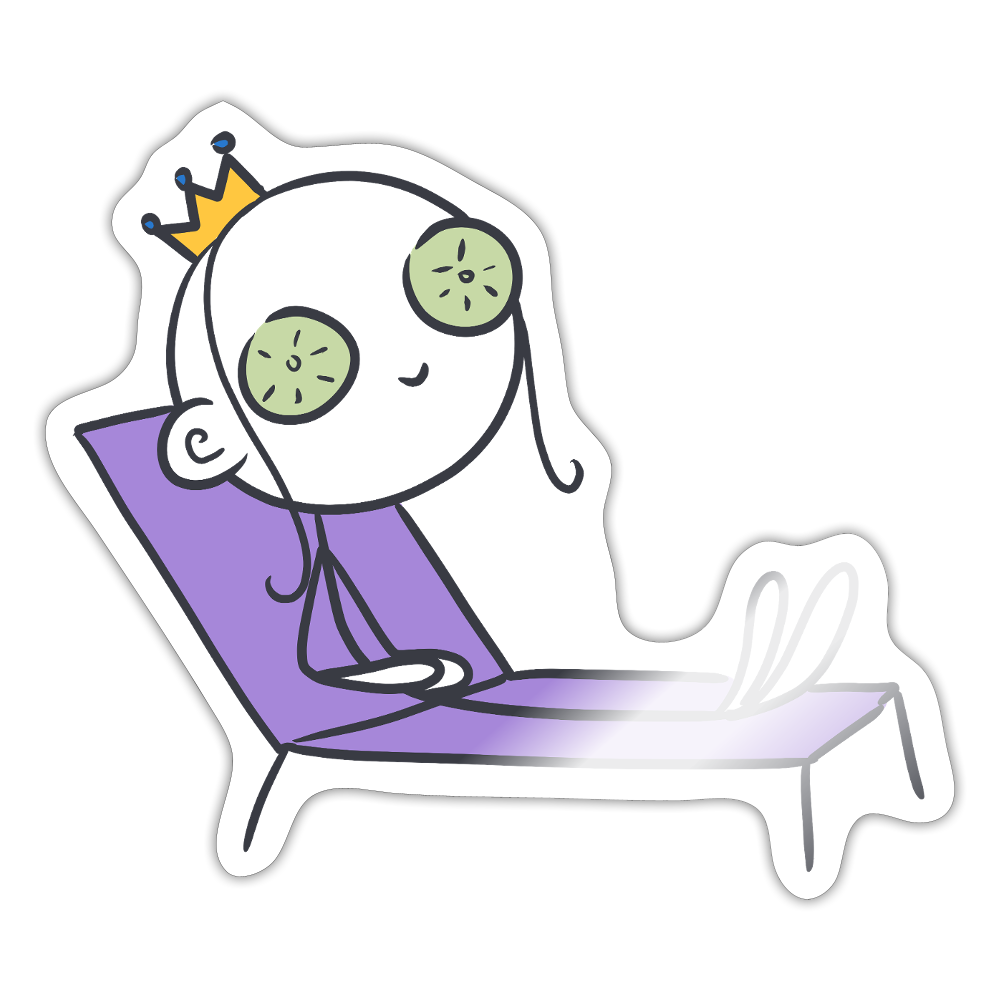 Seelenmännchen "Chill Out Edition" - Sticker (groß) - Weiß glänzend