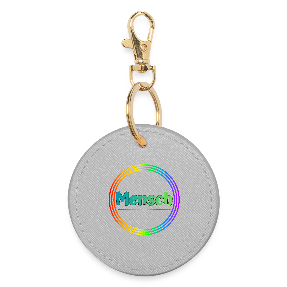 Mensch Pronomen Regenbogenkreis - BOUTIQUE Schlüsselanhänger - Grau