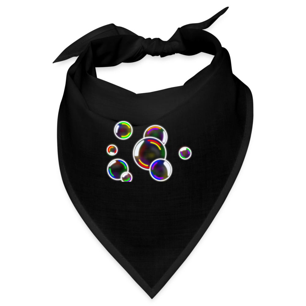 Regenbogen Seifenblasen Bandana - Schwarz