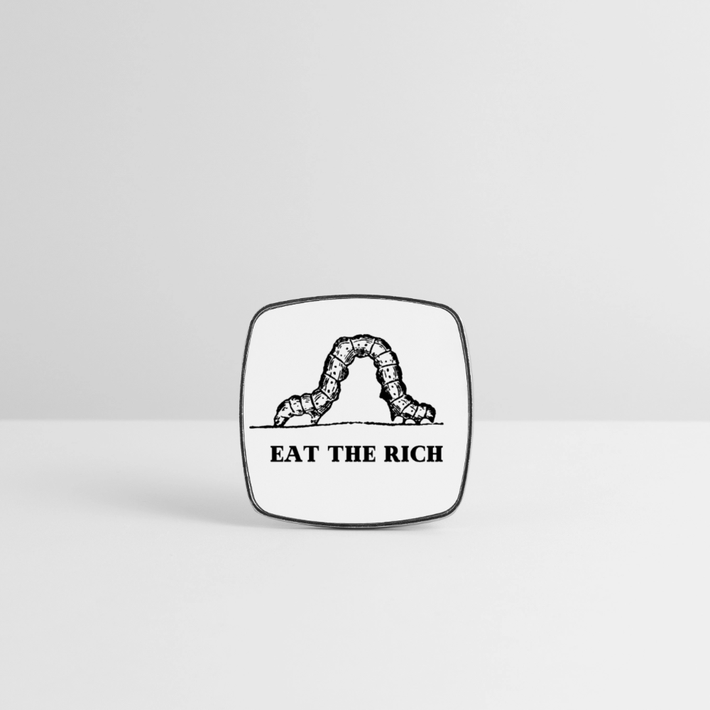 Eat the Rich "Hunger for Justice Edition" - Viereckiger Kühlschrankmagnet - Weiß