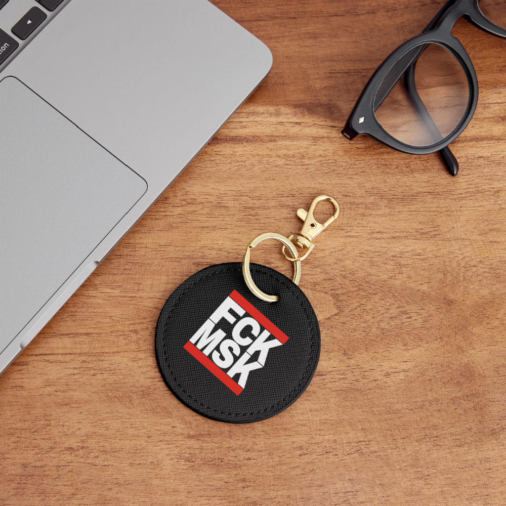 FCK MSK (weiße Schrift) - BOUTIQUE Schlüsselanhänger - Schwarz