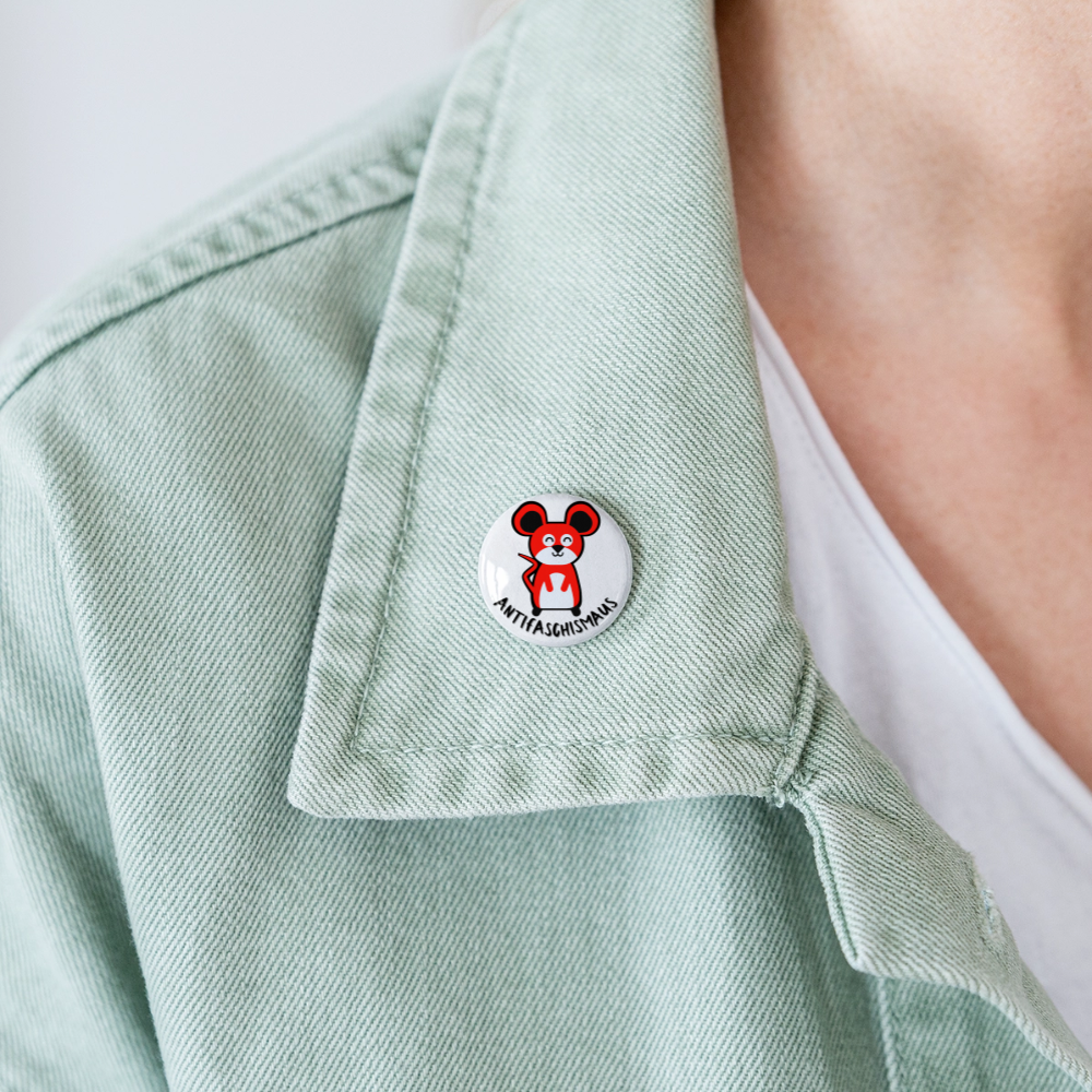 Antifaschismaus - Buttons klein 5x - Weiß