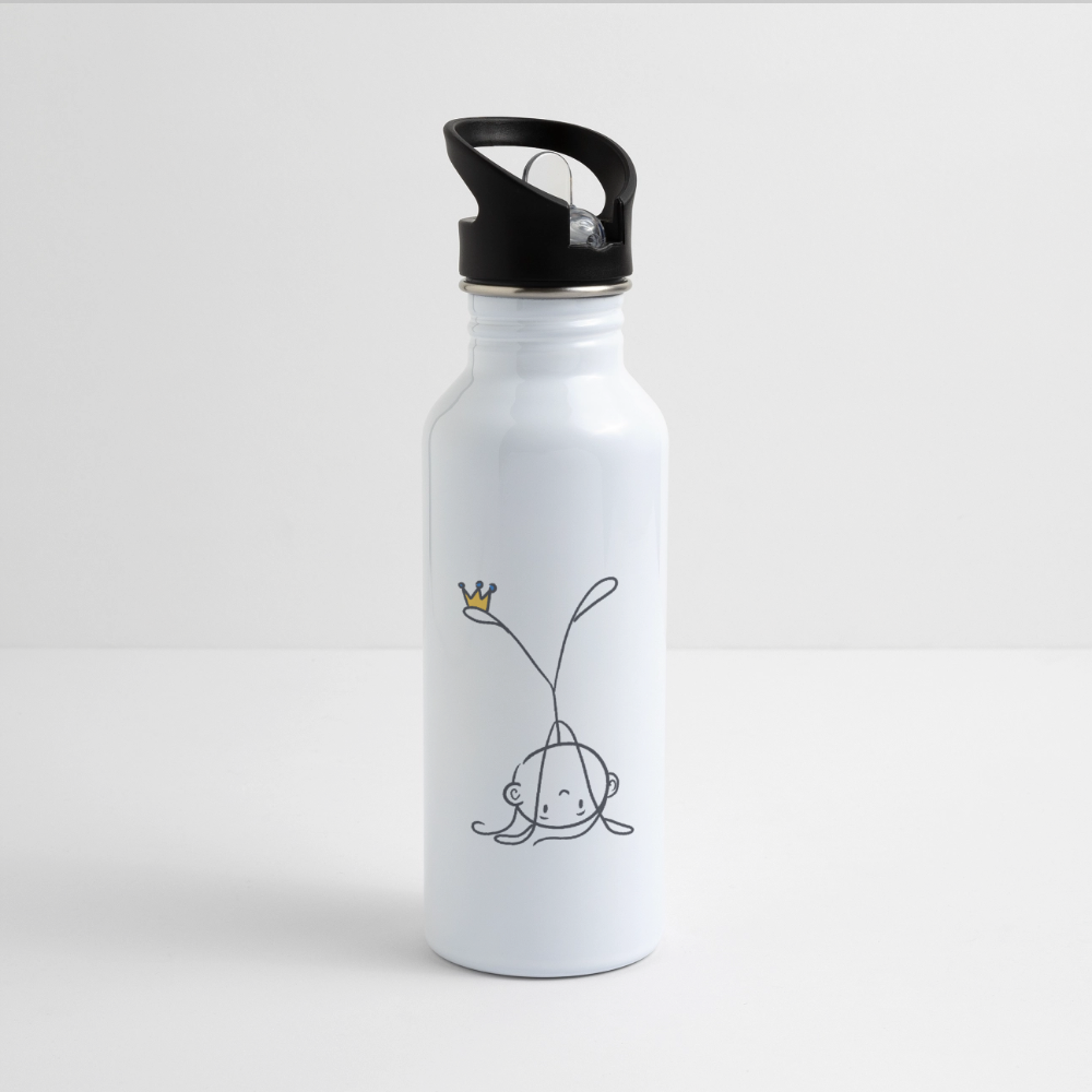 Seelenmännchen "Handstand Edition" - Trinkflasche - Weiß