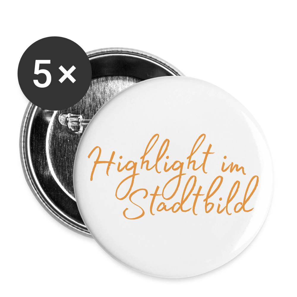 Highlight im Stadtbild - Buttons klein 5x - Weiß