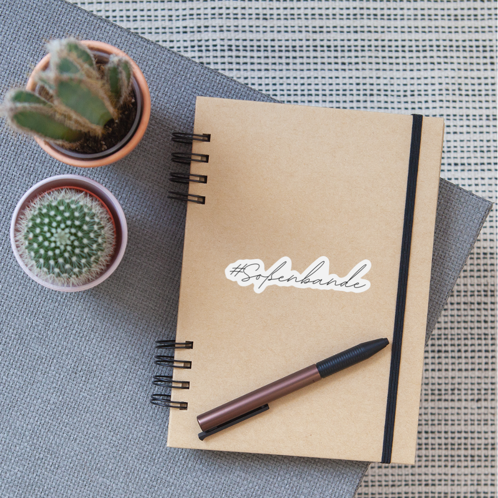 #Soßenbande (schwarze Schrift) Sticker (groß) - Mattweiß