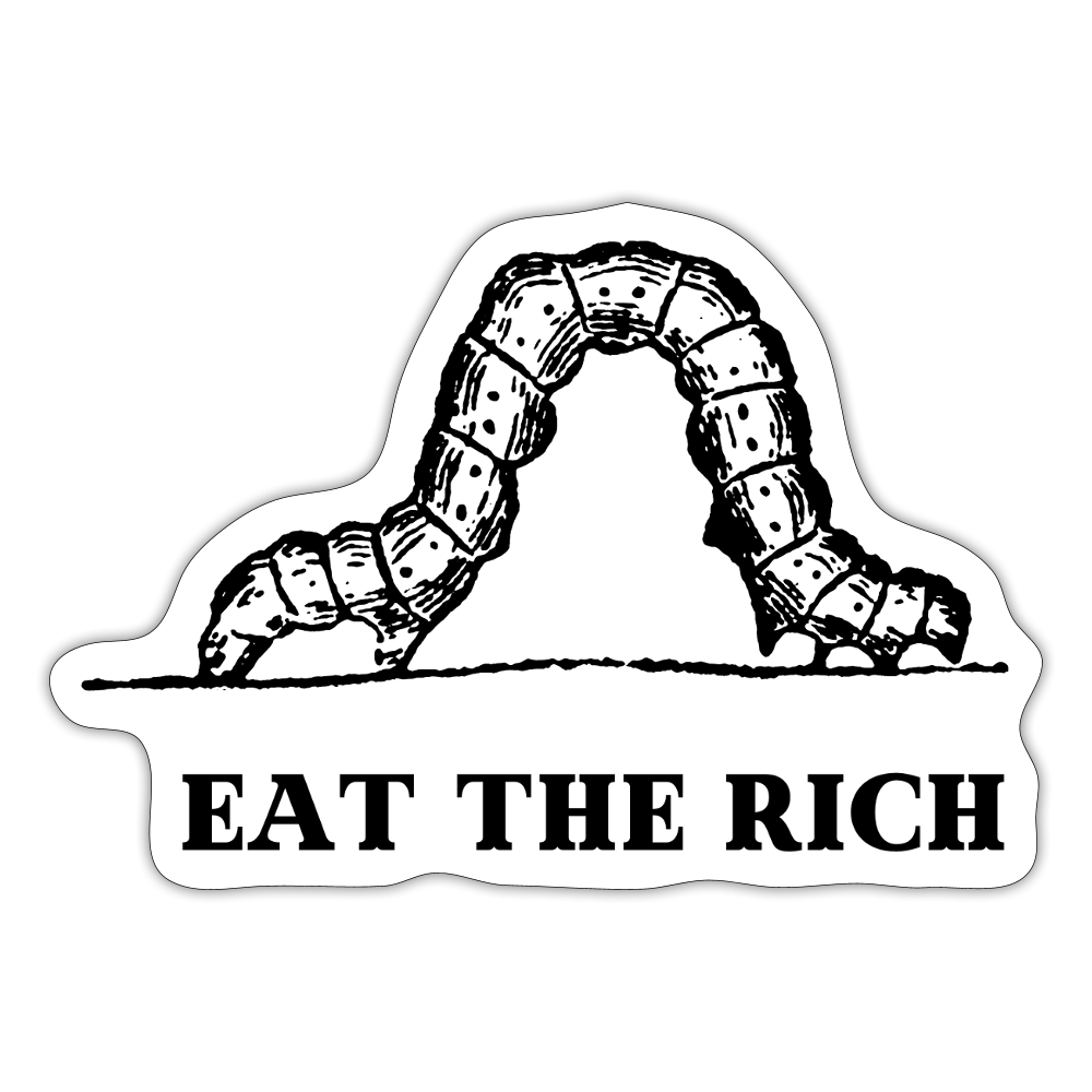 Eat the Rich "Hunger for Justice Edition" - Sticker (groß) - Mattweiß