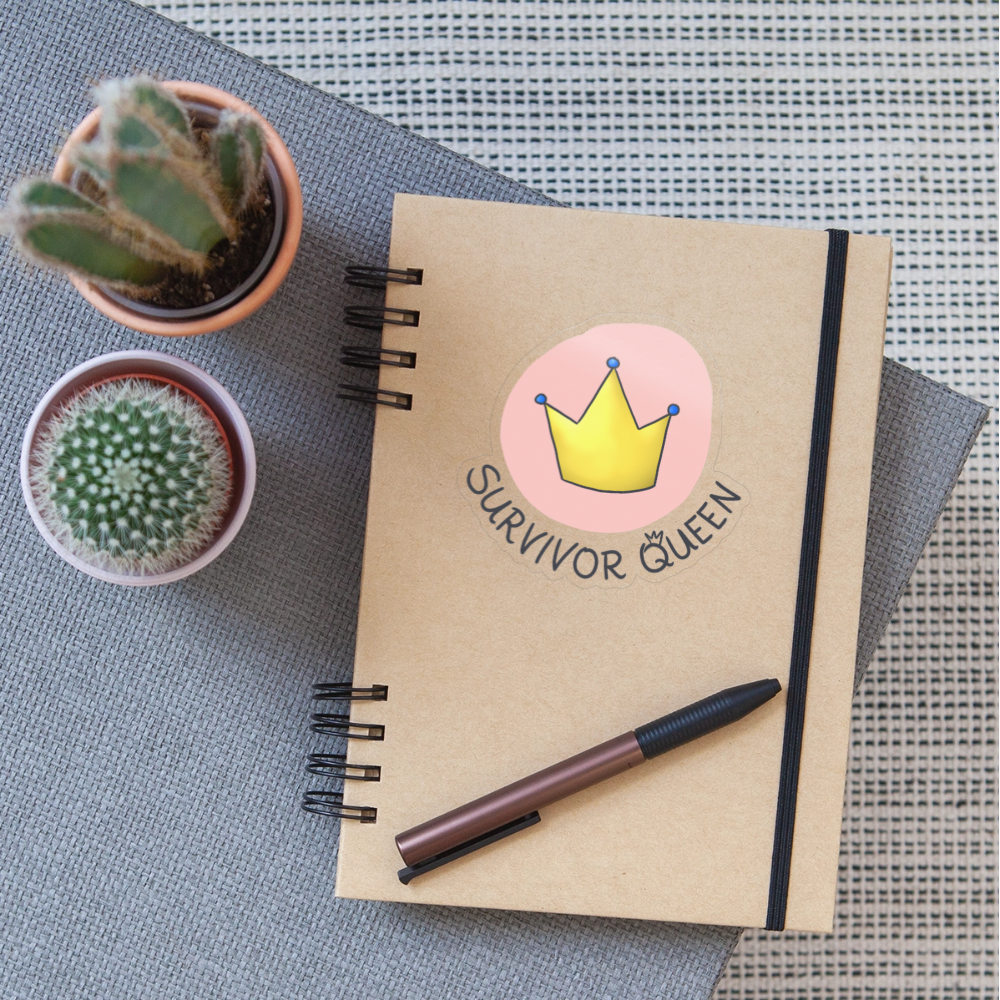 Survivor Queens Logo "Schriftzug Edition" - Sticker (groß) - Transparent glänzend