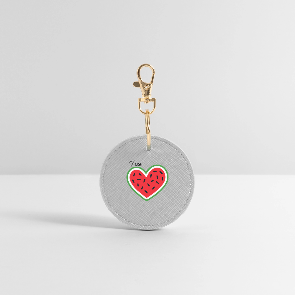 Free Palestine "Melon Heart Edition" - BOUTIQUE Schlüsselanhänger - Grau