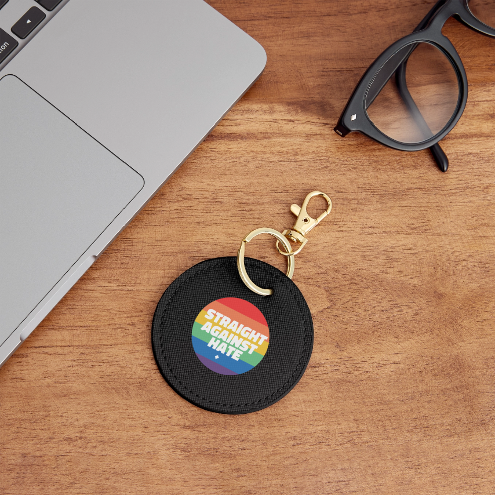Straight Against Hate Badge - BOUTIQUE Schlüsselanhänger - Schwarz