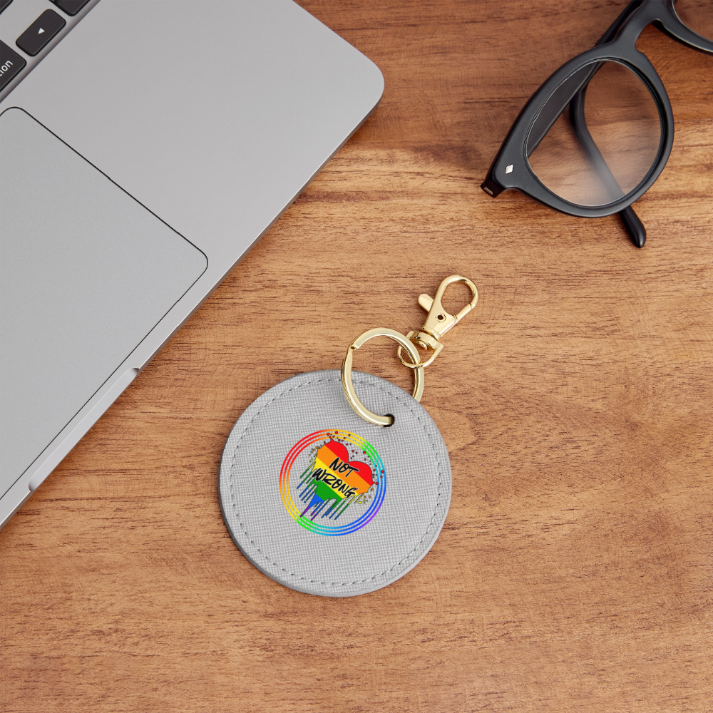 Queer Not Wrong "Regenbogenkreis Edition" - BOUTIQUE Schlüsselanhänger - Grau