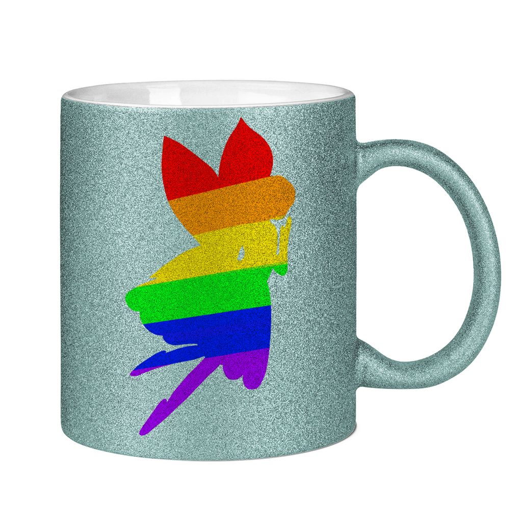 Regenbogen Fee Tasse (glitzern)