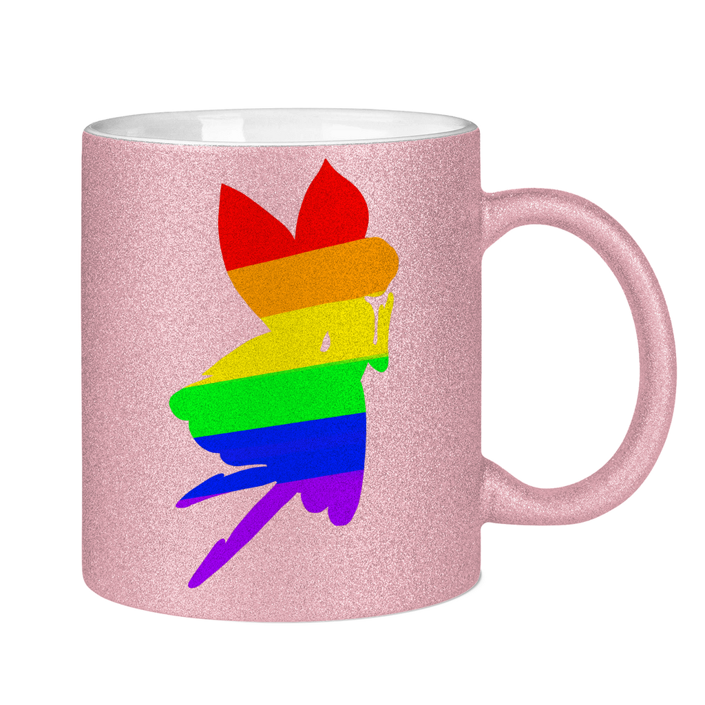 Regenbogen Fee Tasse (glitzern)