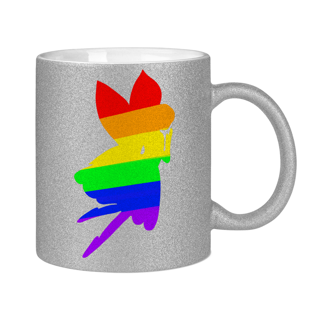 Regenbogen Fee Tasse (glitzern)