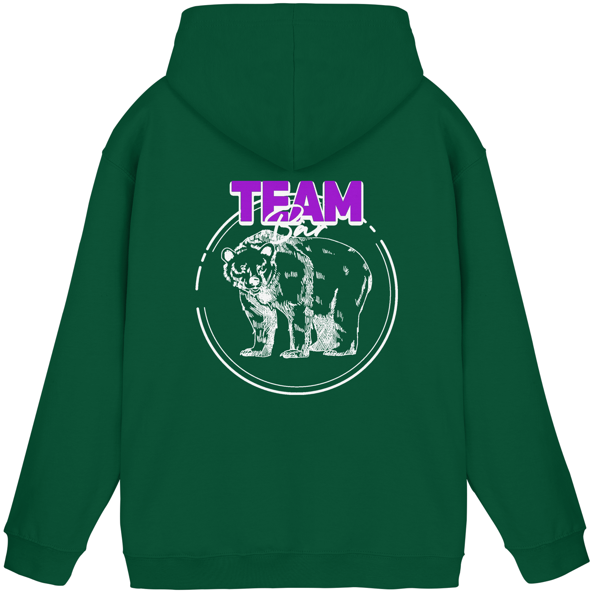 Team Bär Backprint (weiß) - Basic Unisex Hoodie