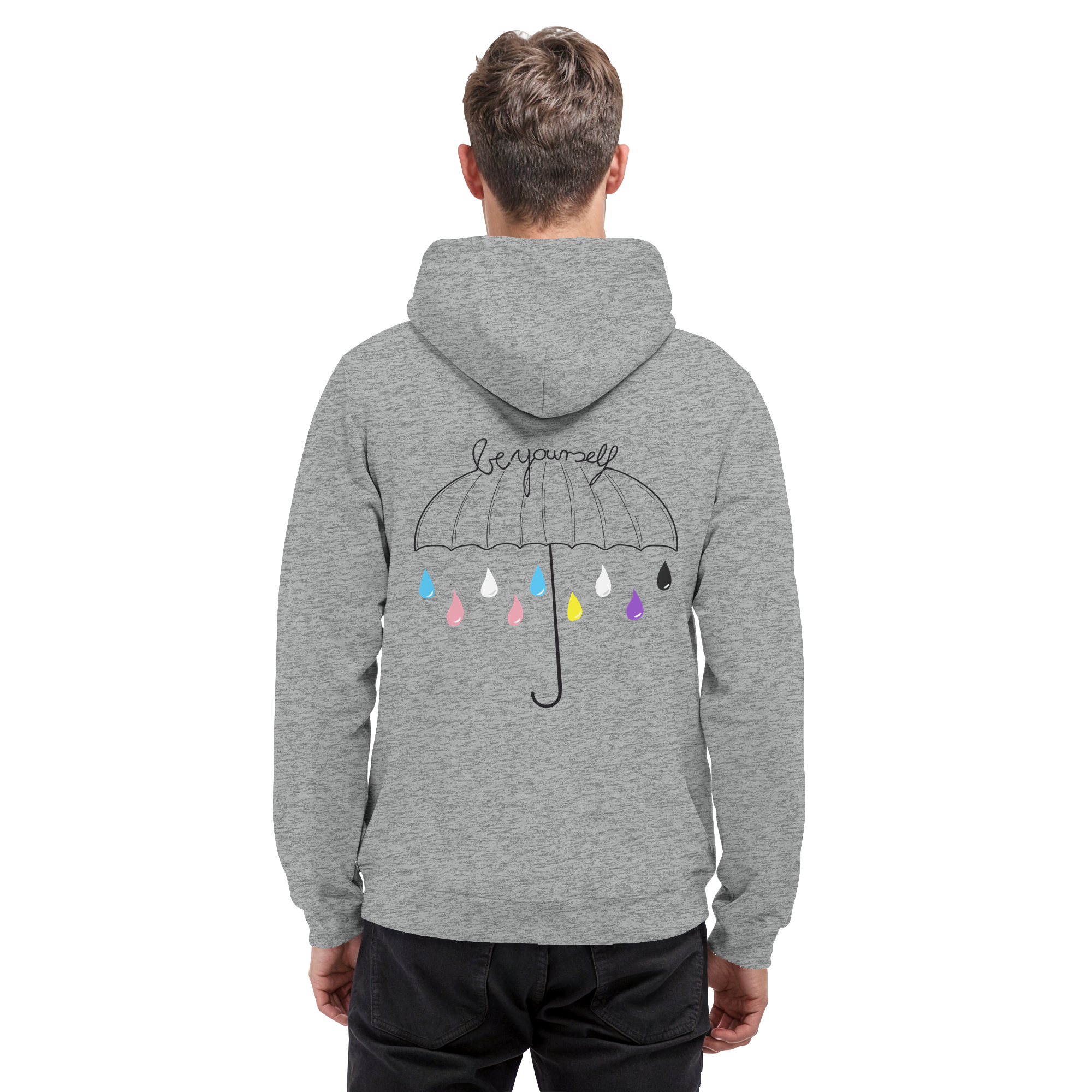 Trans Umbrella Backprint - Basic Unisex Hoodie