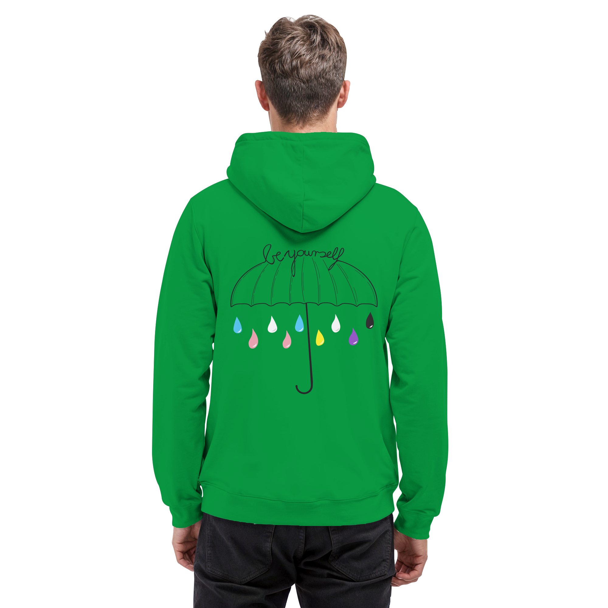 Trans Umbrella Backprint - Basic Unisex Hoodie