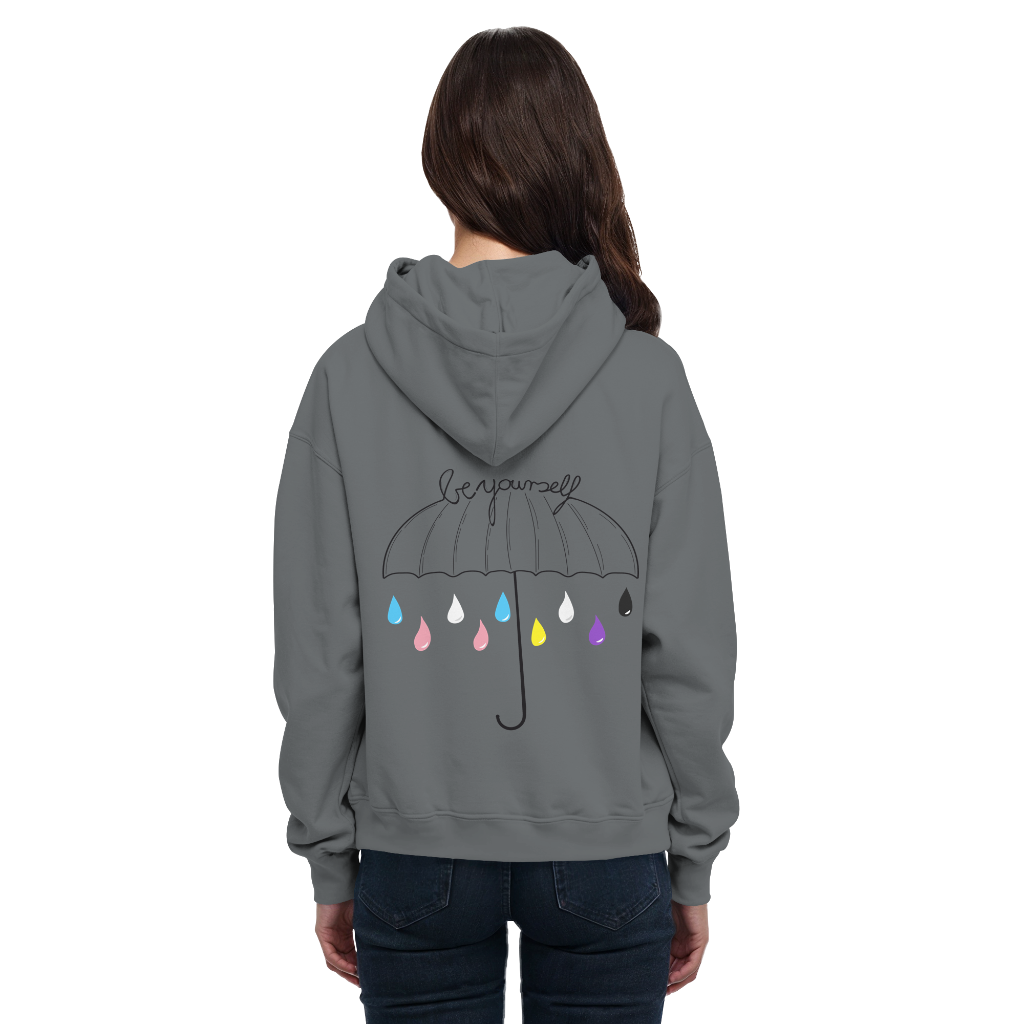Trans Umbrella Backprint - Basic Unisex Hoodie