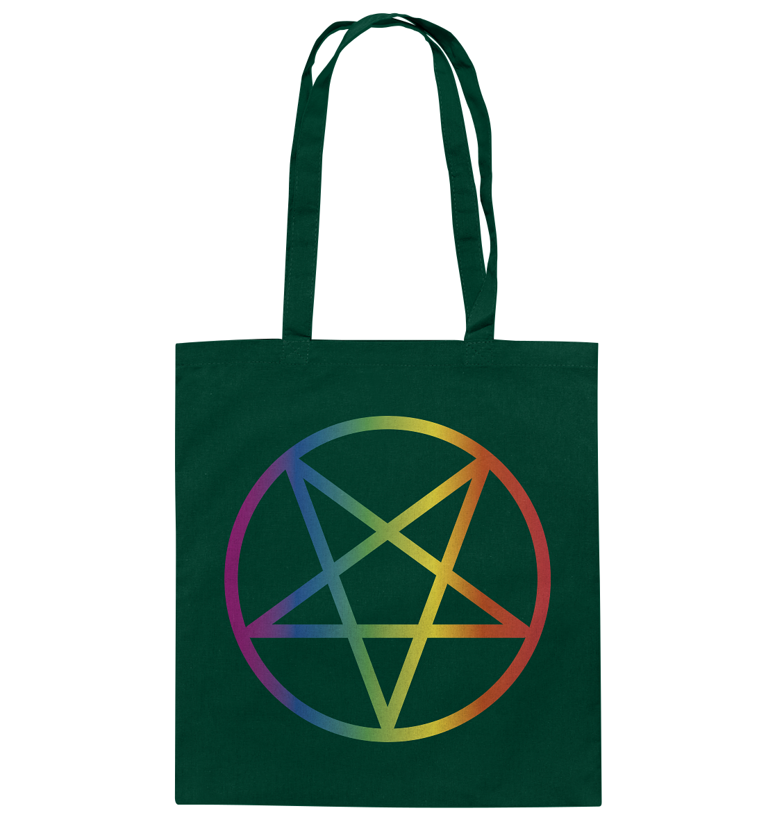 Regenbogen Pentagramm Stoffbeutel