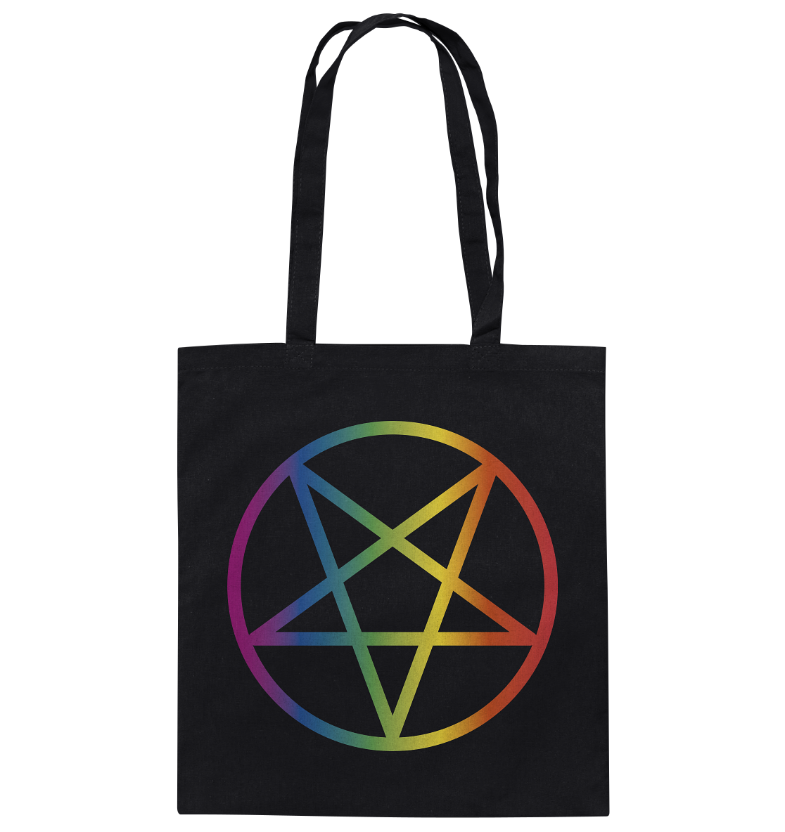 Regenbogen Pentagramm Stoffbeutel