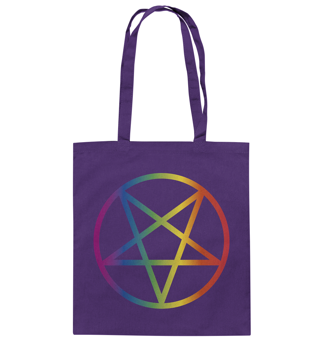 Regenbogen Pentagramm Stoffbeutel