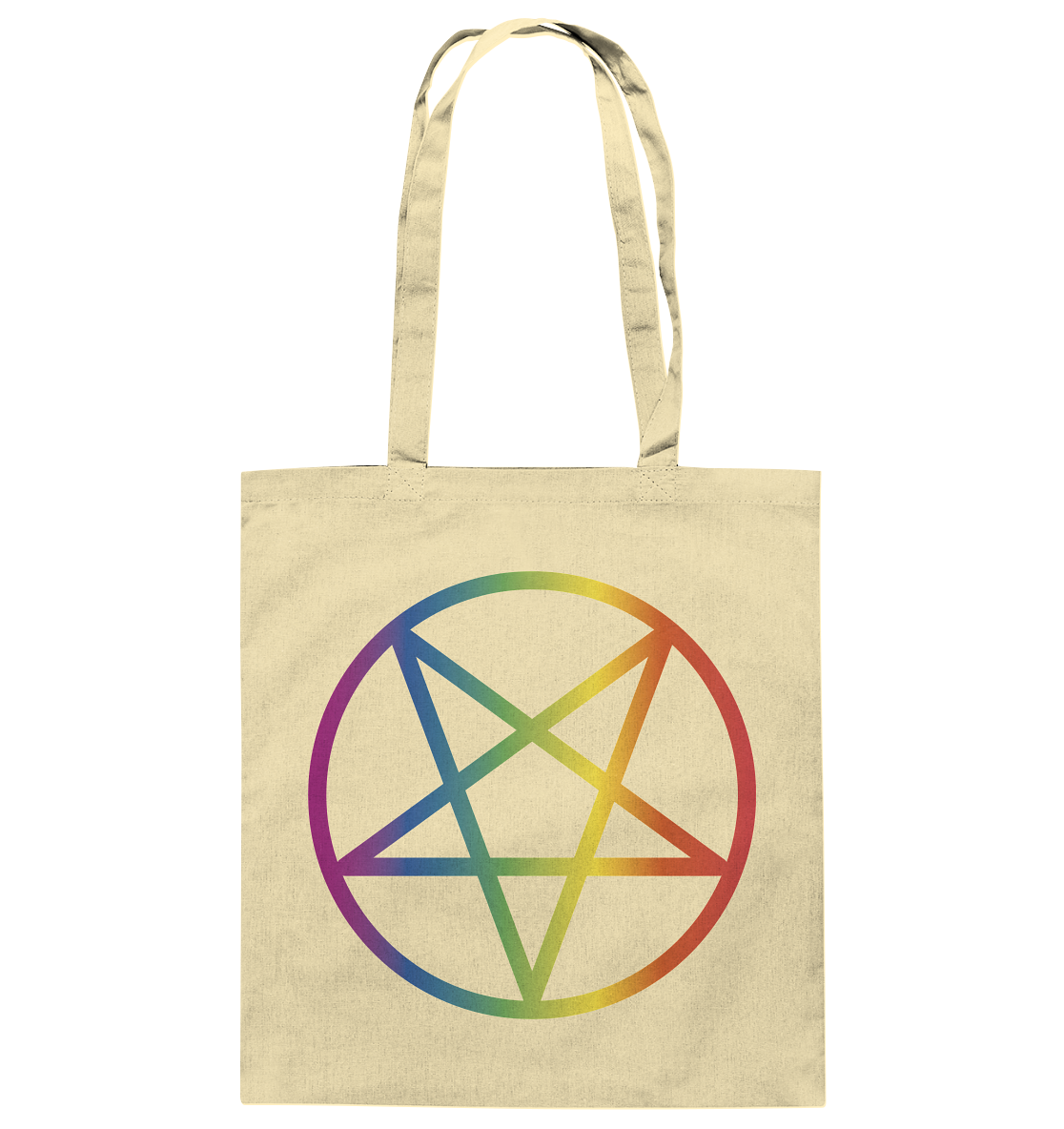 Regenbogen Pentagramm Stoffbeutel