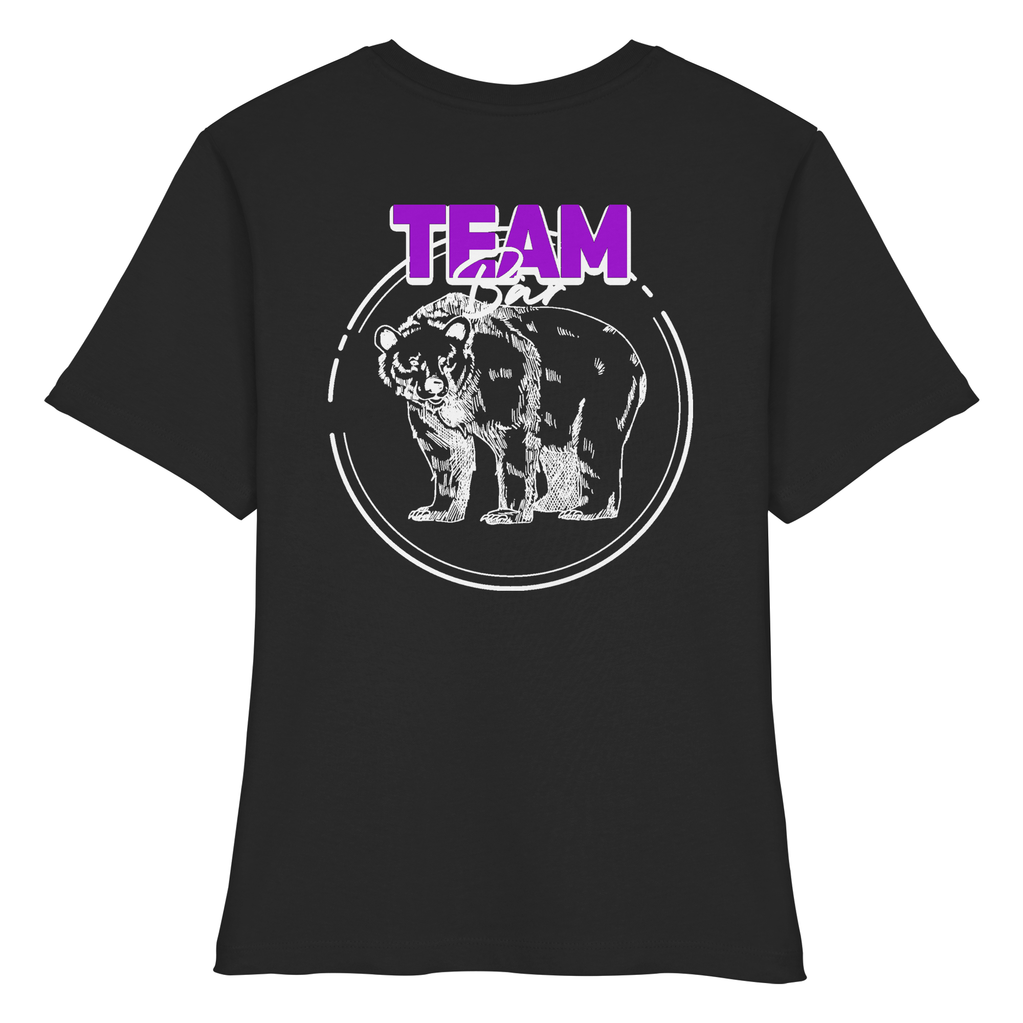 Team Bär Backprint (weiß) - Fitted Ladies Organic Shirt