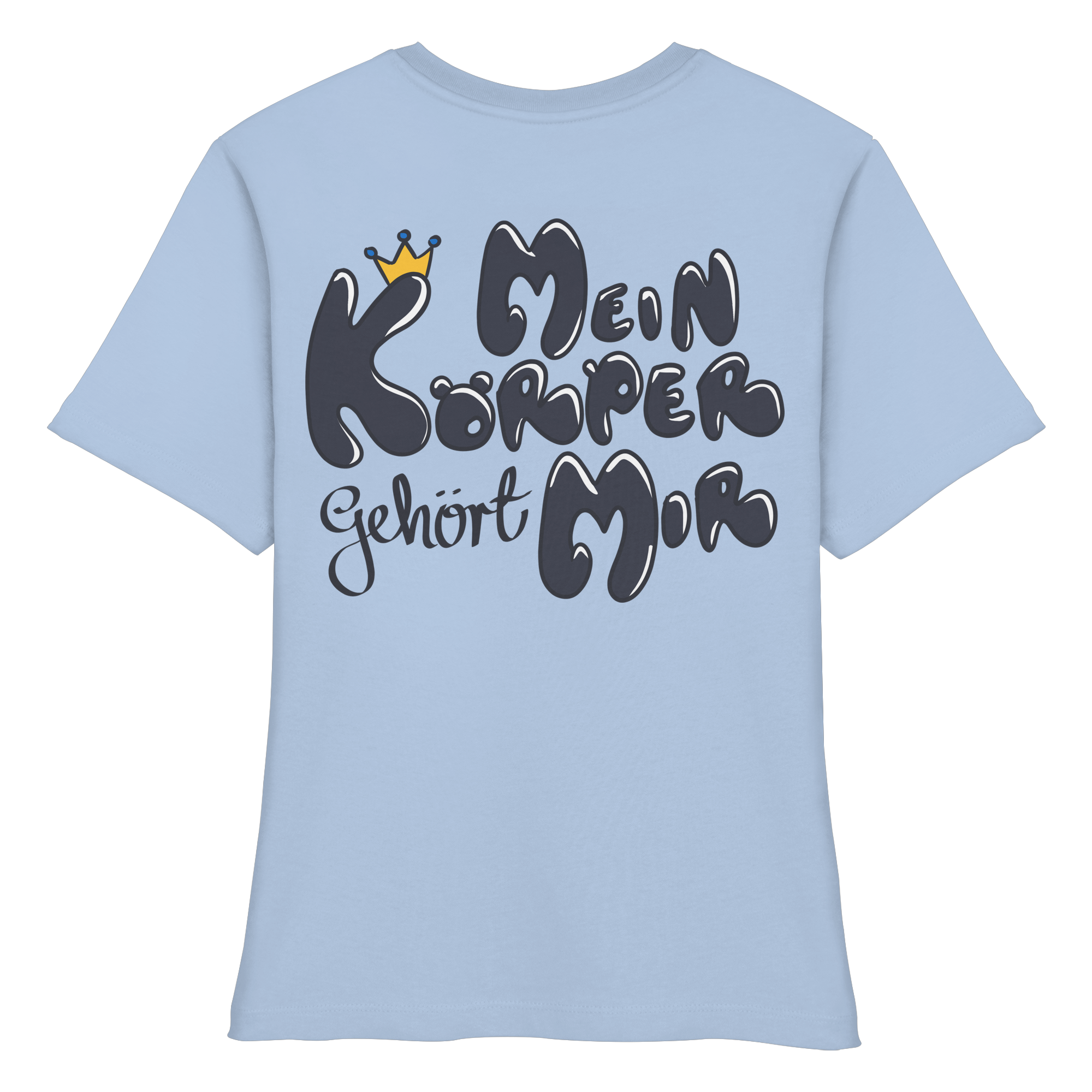 Mein Körper gehört mir "Schwarze Edition" Backprint - Fitted Ladies Organic Shirt