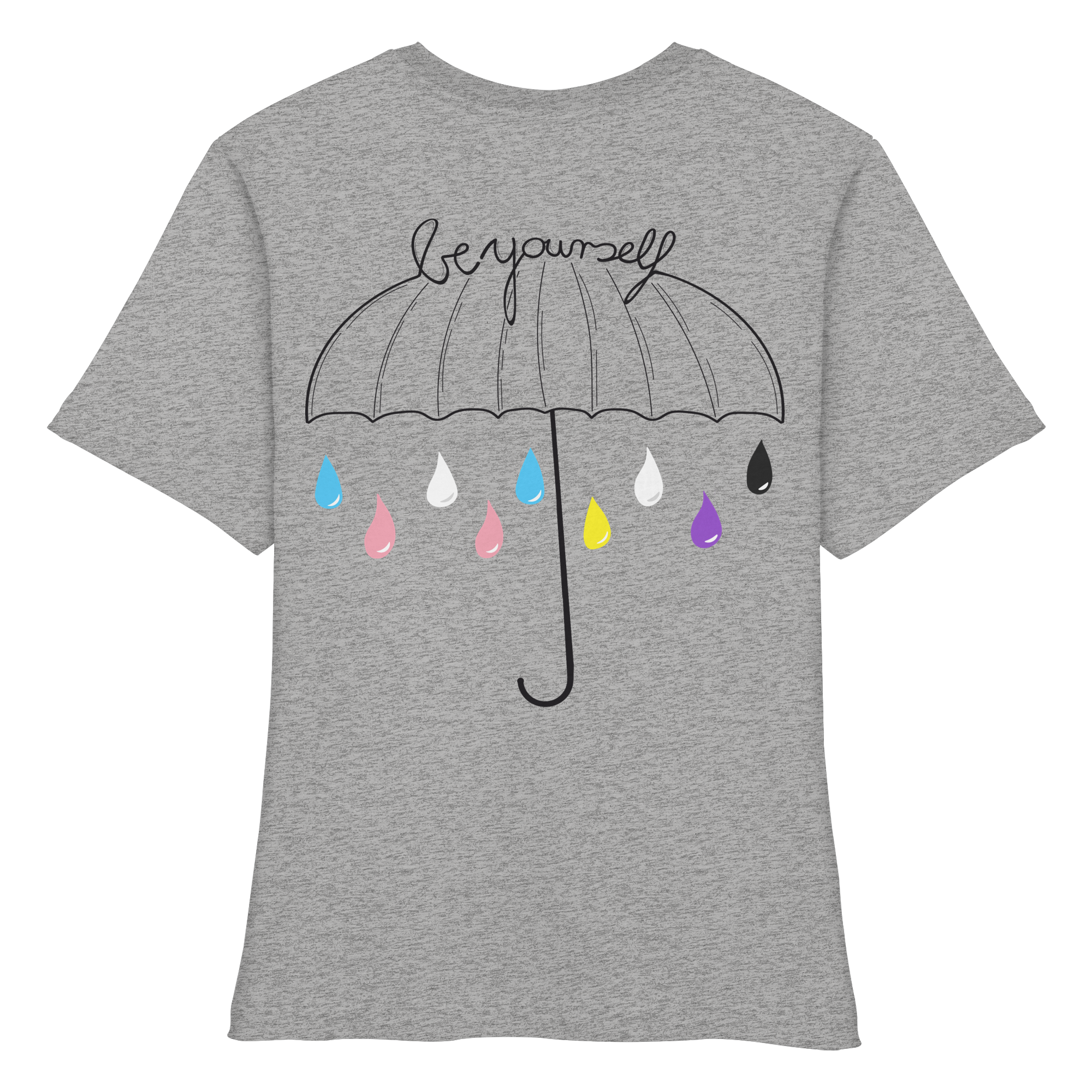 Trans Umbrella Backprint - Fitted Ladies Organic Shirt