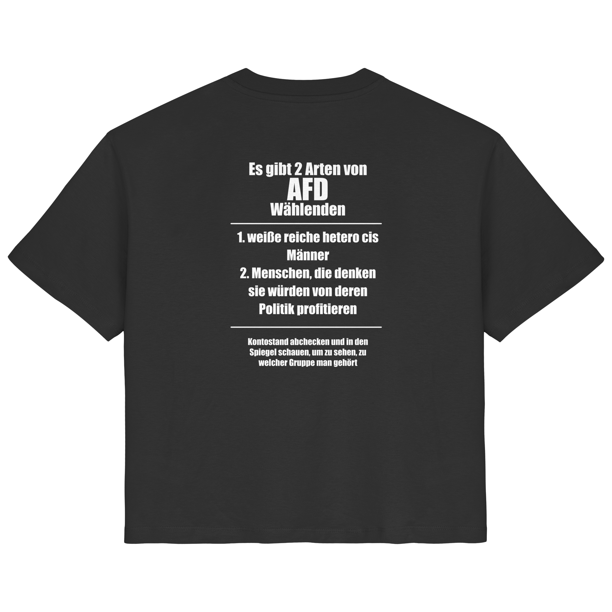 Es gibt 2 Arten von AfD Wählenden Backprint (dunkel) - Ladies Organic Shirt