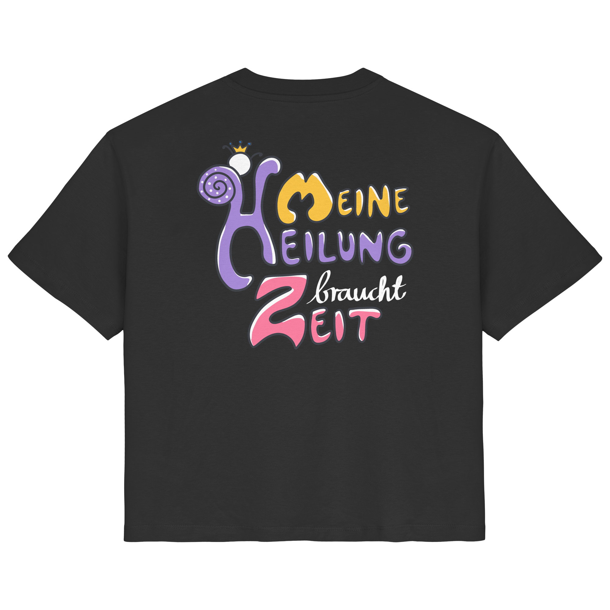 Meine Heilung braucht Zeit "Bunte Edition" Backprint - Ladies Organic Shirt