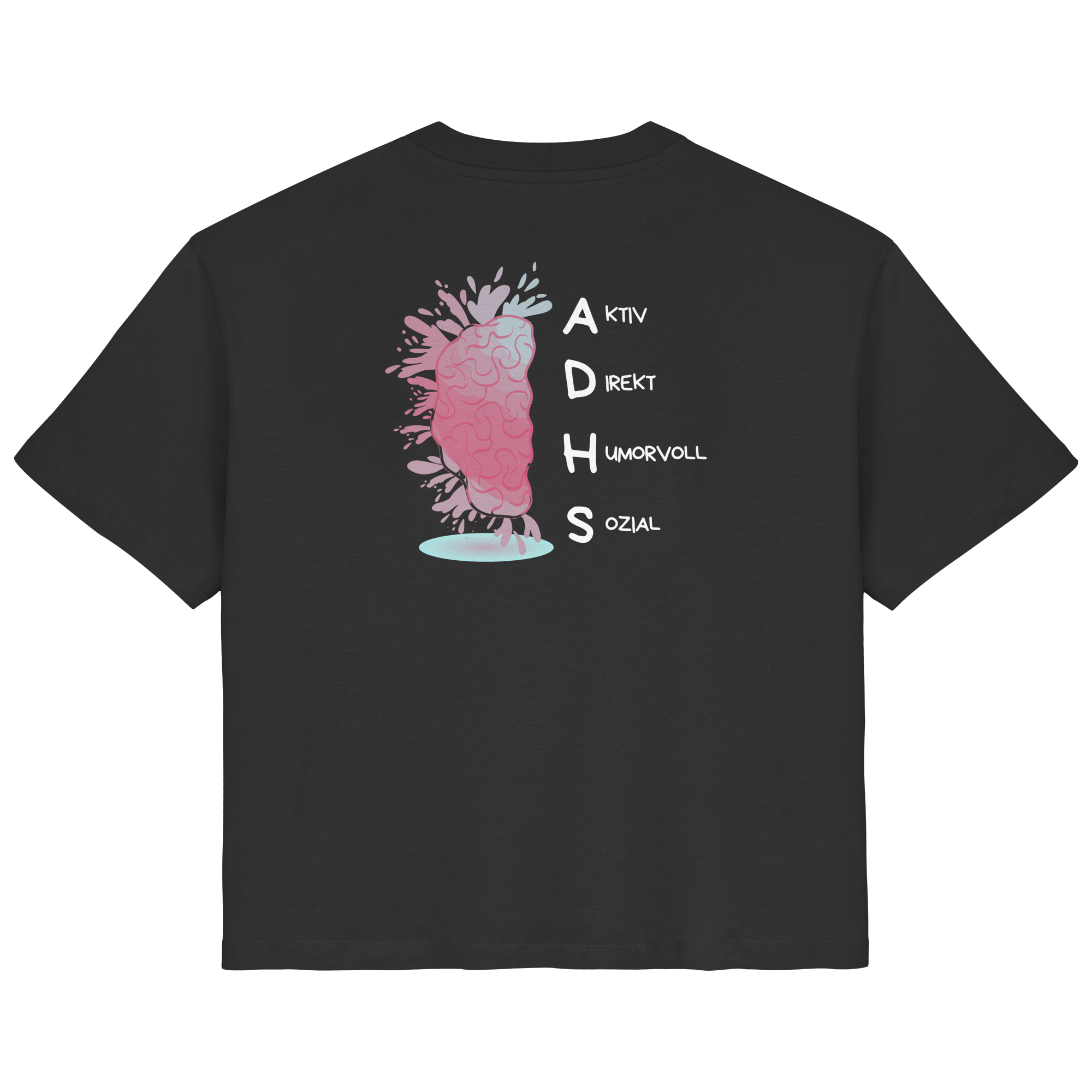 ADHS Aktiv Direkt Humorvoll Sozial Backprint - Ladies Organic Shirt