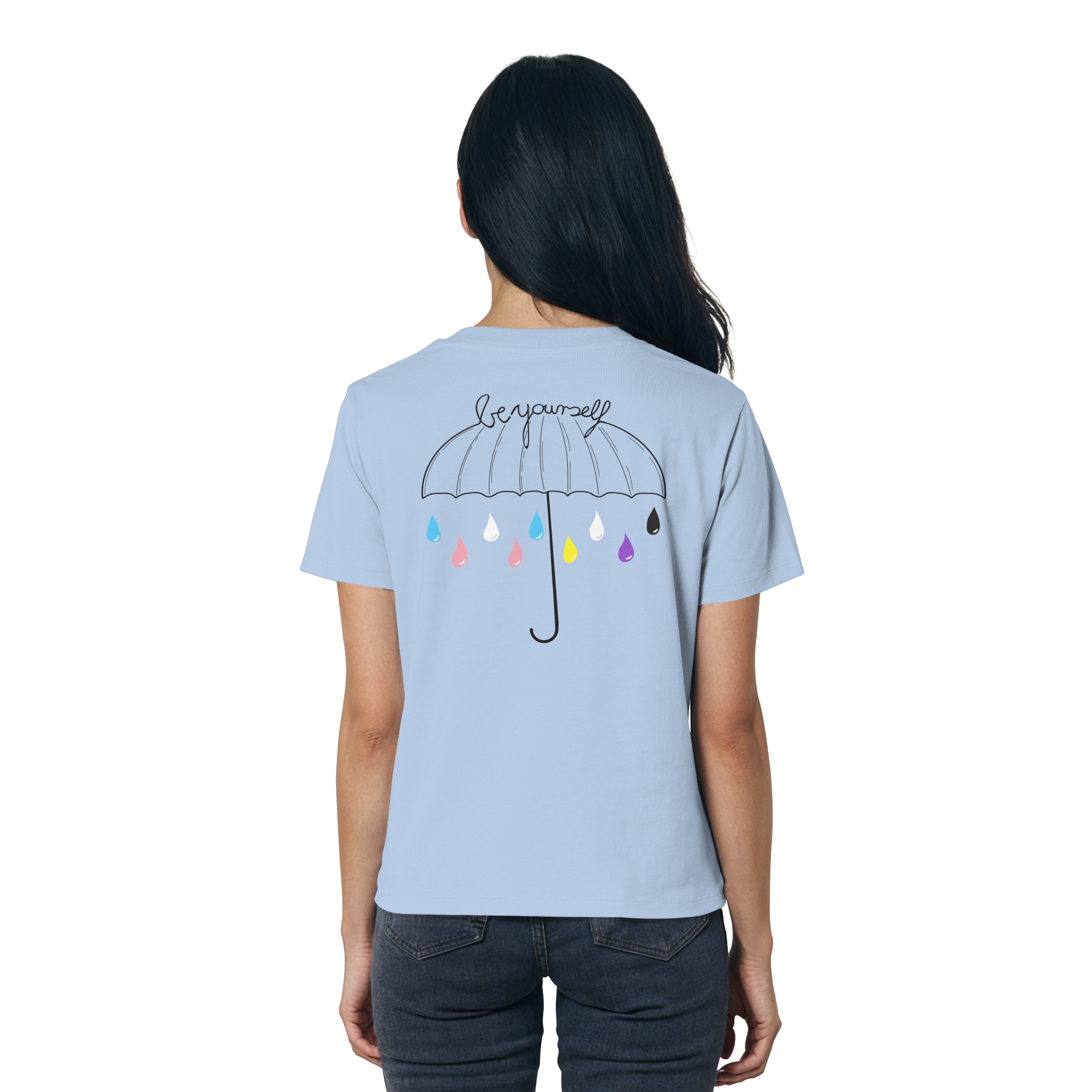 Trans Umbrella Backprint - Ladies Organic Shirt