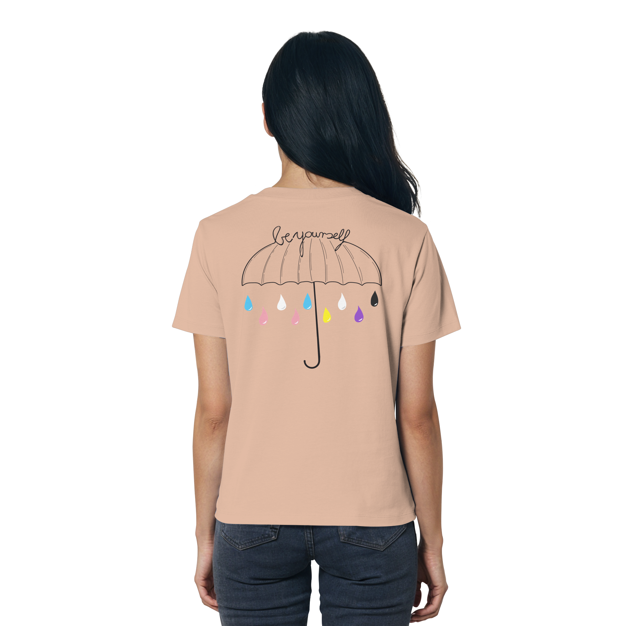 Trans Umbrella Backprint - Ladies Organic Shirt