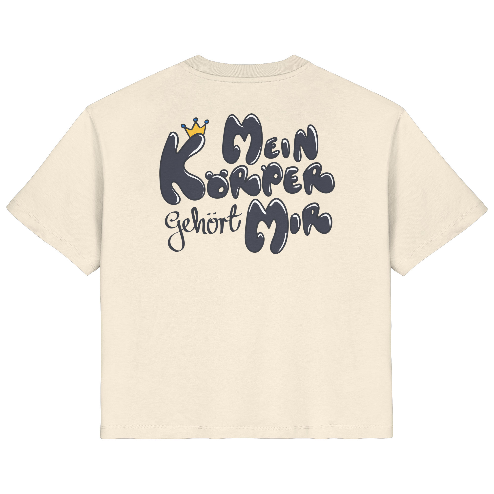 Mein Körper gehört mir "Schwarze Edition" Backprint - Ladies Organic Shirt