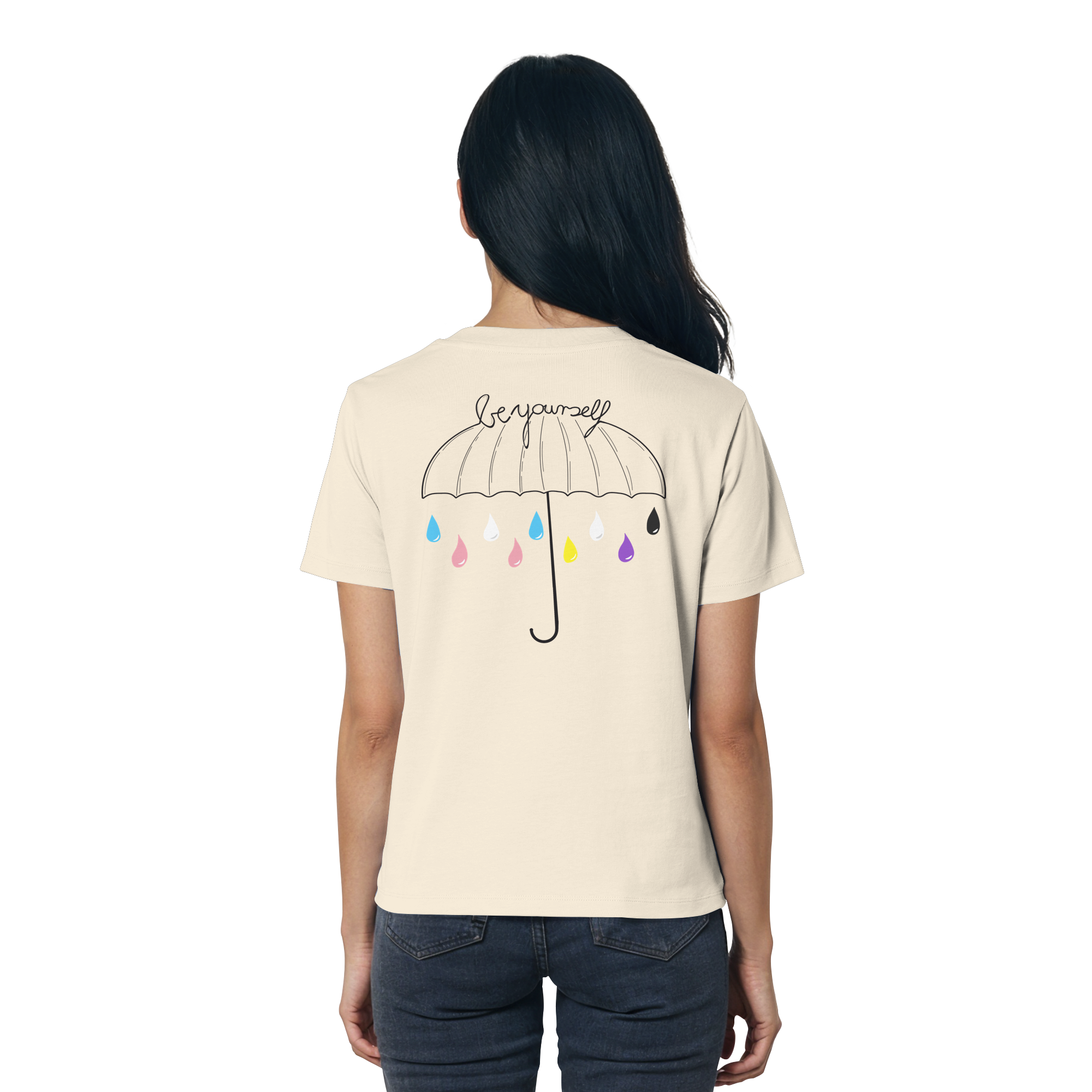 Trans Umbrella Backprint - Ladies Organic Shirt