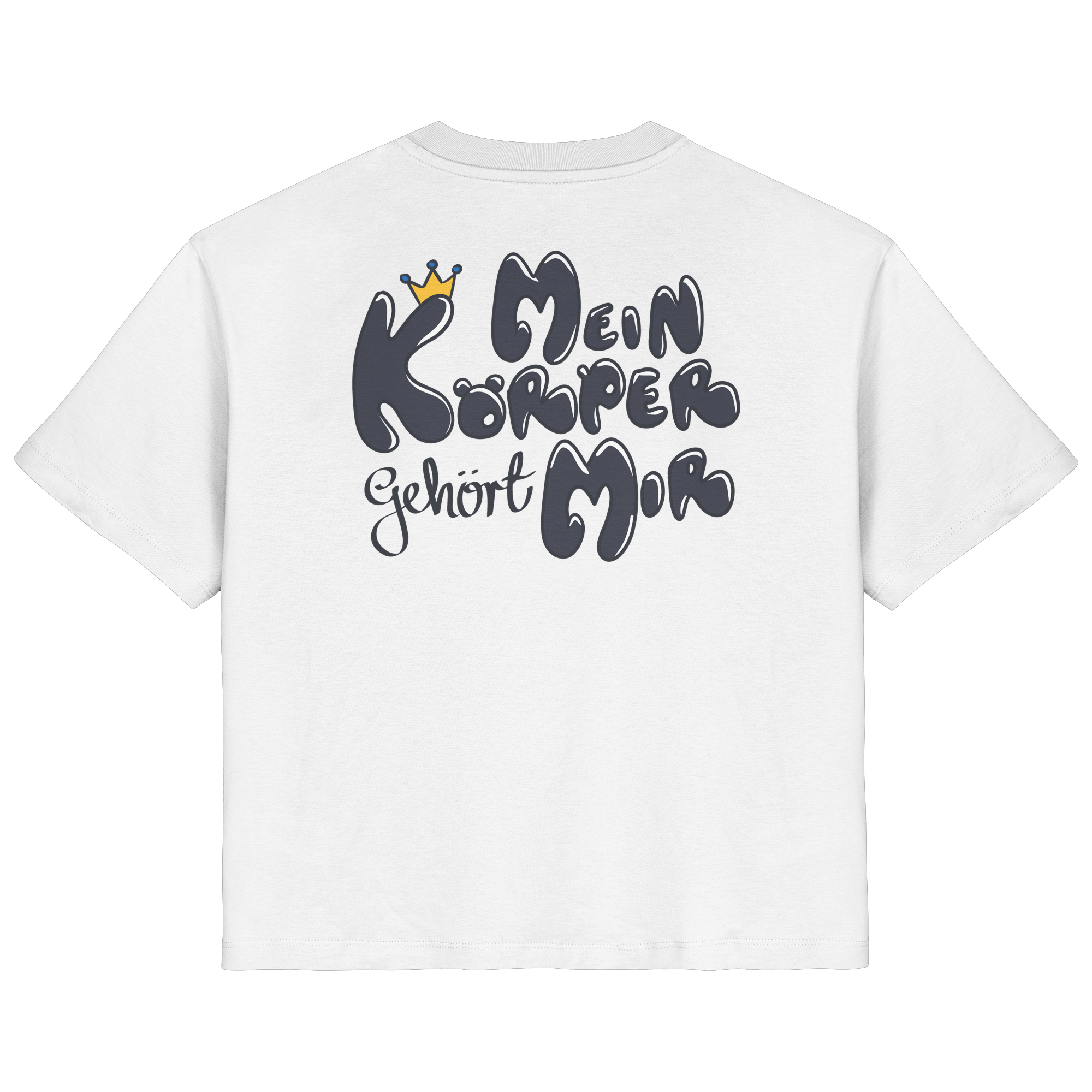 Mein Körper gehört mir "Schwarze Edition" Backprint - Ladies Organic Shirt