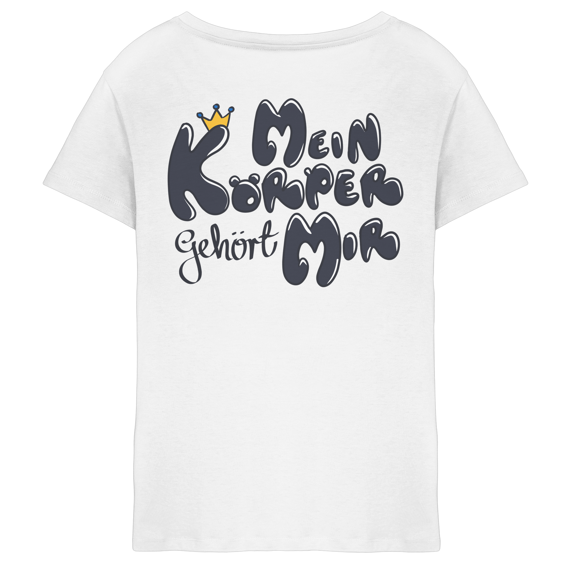 Mein Körper gehört mir "Schwarze Edition" Backprint - Ladies V-Neck Shirt