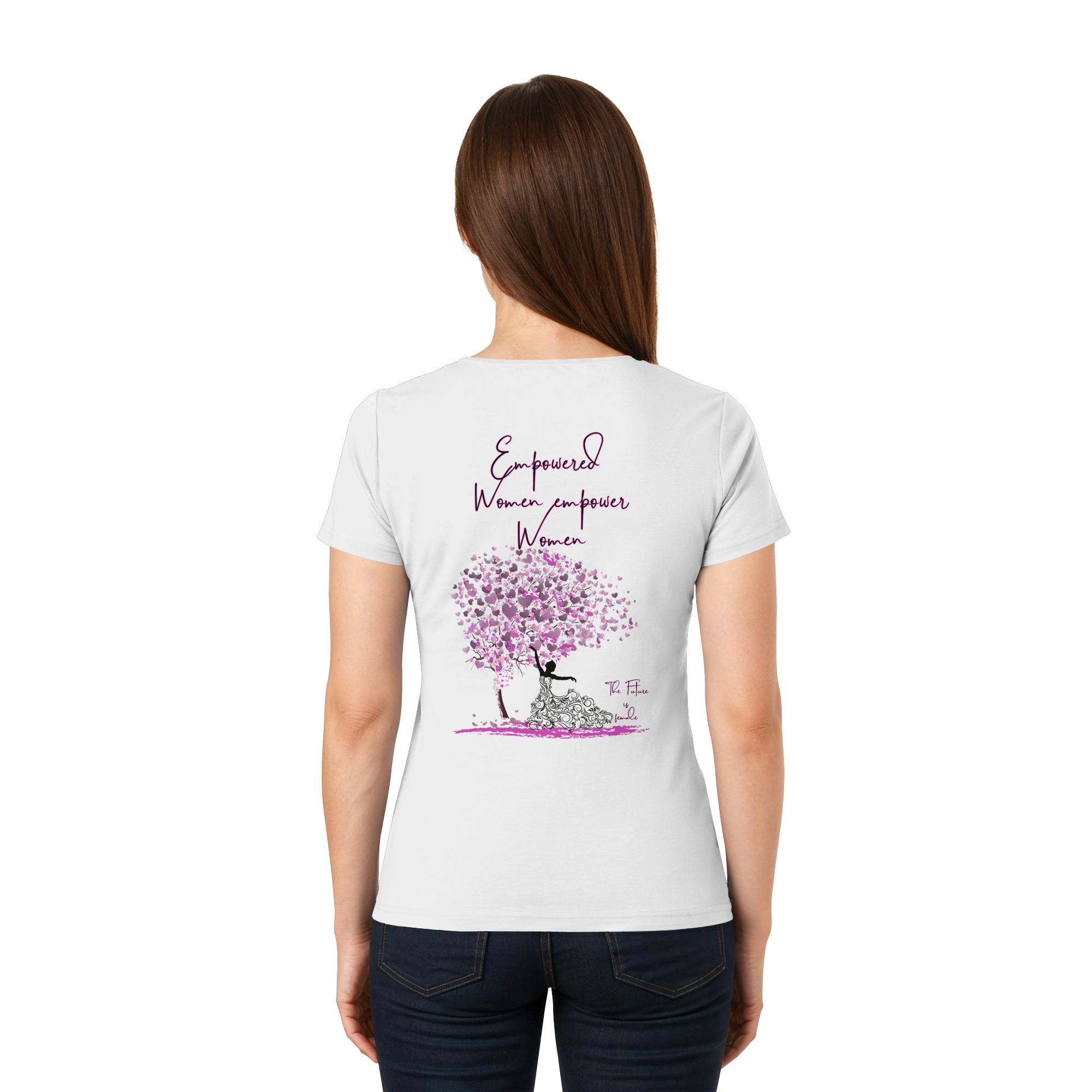 Empowered Women empower Women Backprint - Ladies V-Neck Shirt