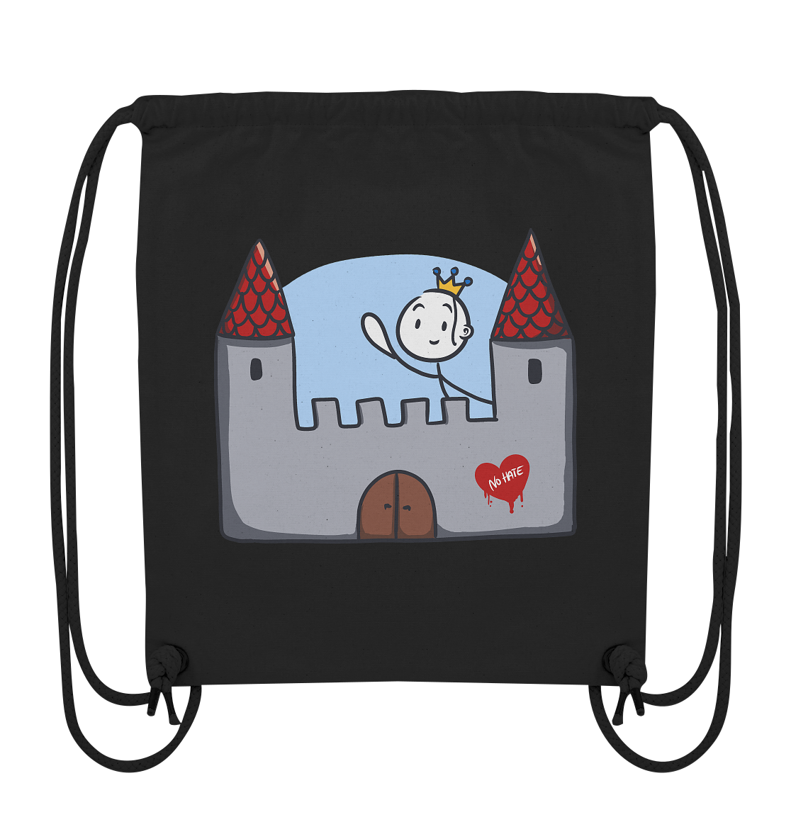 Hier und jetzt bin ich in Sicherheit "Bunte Edition" Backprint - Organic Gym-Bag