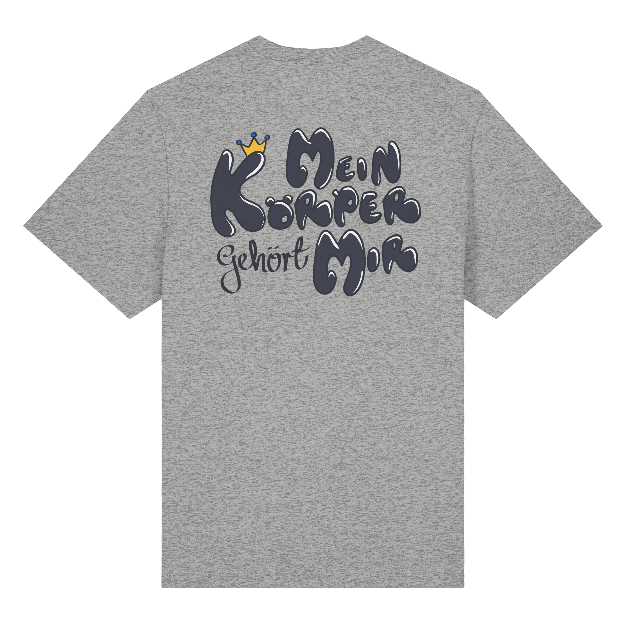 Mein Körper gehört mir "Schwarze Edition" Backprint - Organic Heavy T-Shirt