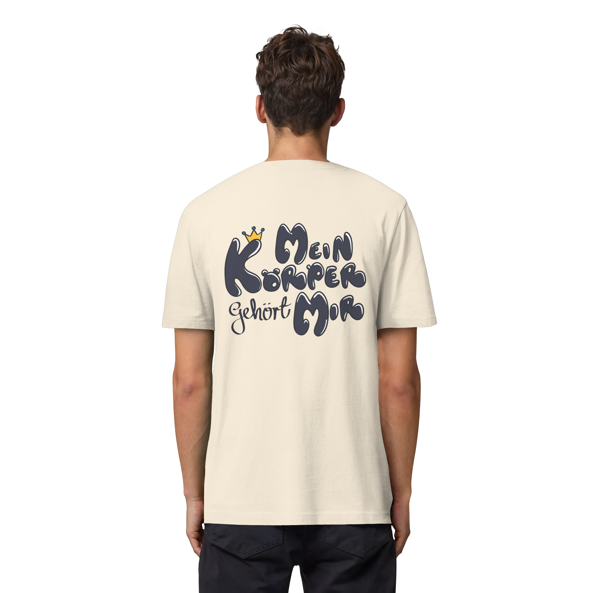 Mein Körper gehört mir "Schwarze Edition" Backprint - Organic Heavy T-Shirt