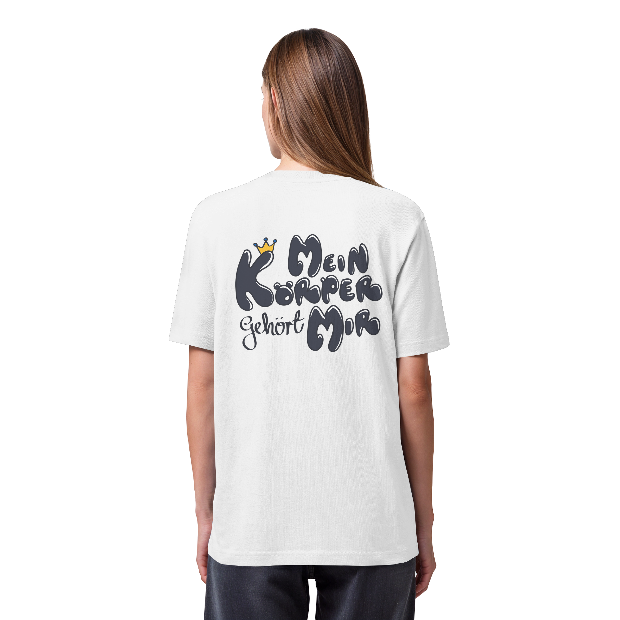 Mein Körper gehört mir "Schwarze Edition" Backprint - Organic Heavy T-Shirt