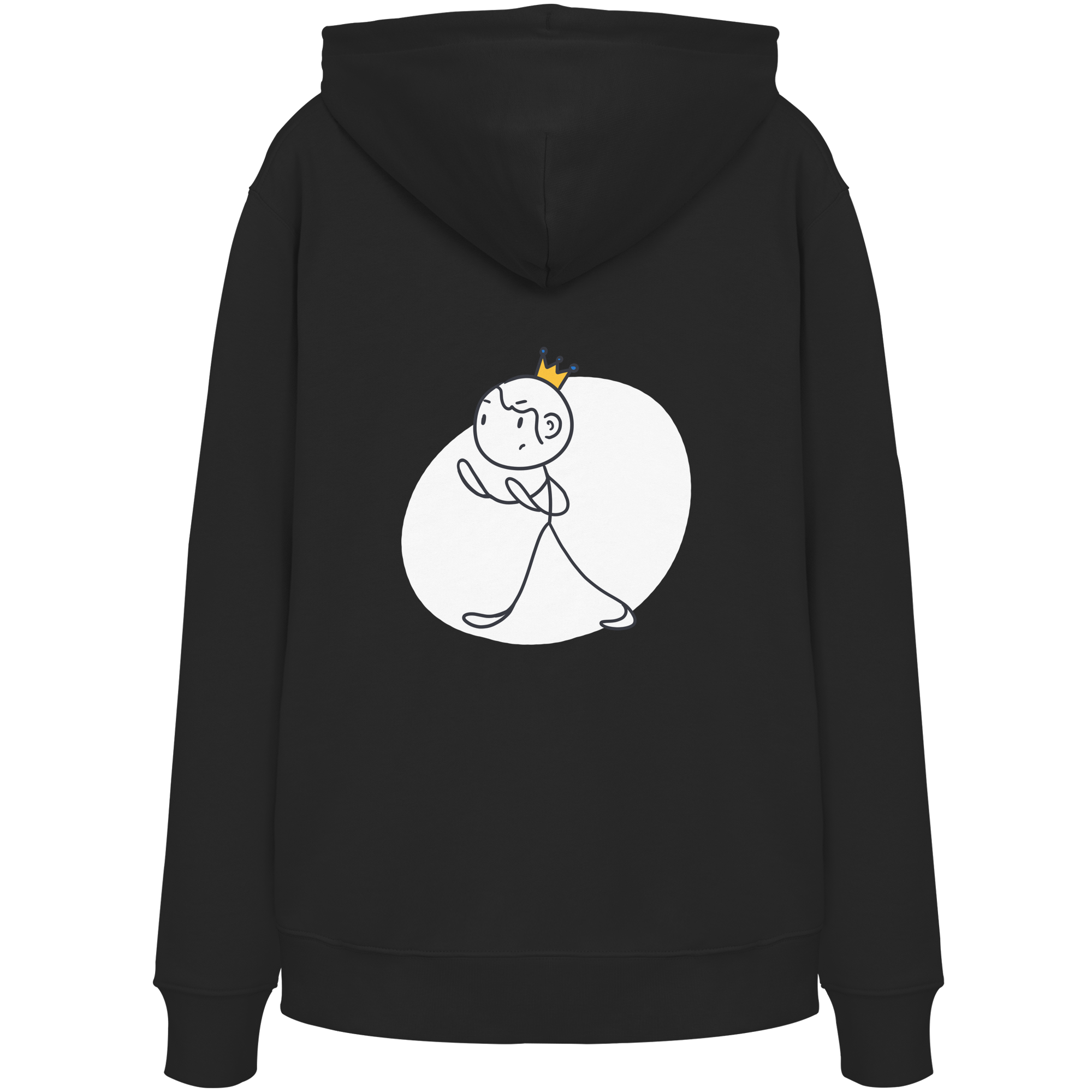 Survivor Queens Logo "Schriftzug Edition" mit Seelenmännchen "Selbstverteidigung Edition" Backprint (dunkel) - Organic Hoodie