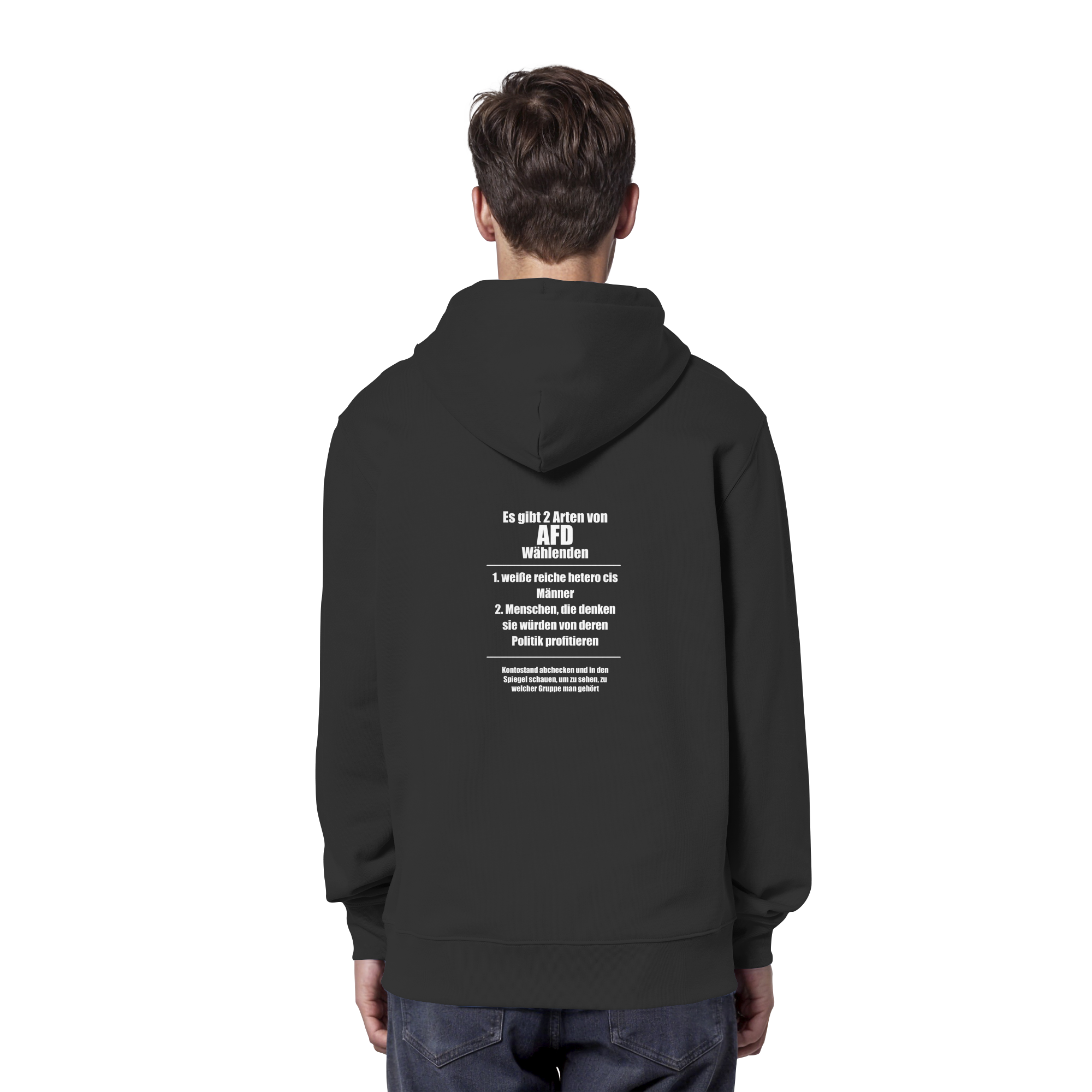 Es gibt 2 Arten von AfD Wählenden Backprint (dunkel) - Organic Hoodie
